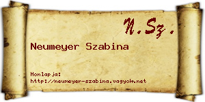 Neumeyer Szabina névjegykártya